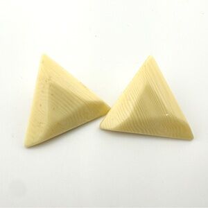 Triangle Geometric Lucite Clip On Earrings